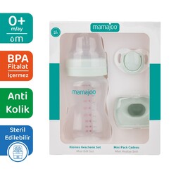 Mamajoo Powder Biberon Seti 250ml / Powder Green - Thumbnail