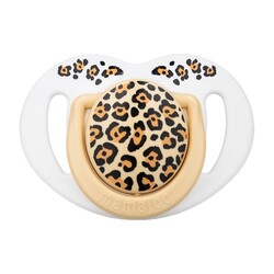 Mamajoo Doppel kieferorthopädische Design Schnuller Beige Leopard mit Sterilisations- und Aufbewahrungsbox / 0+ Monate - Thumbnail