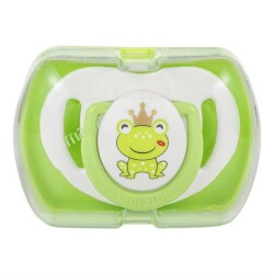 Mamajoo Schnuller im kieferorthopädischer Design Froschkönig & Grün mit Aufbewahrungsbox / 6+ Monate - 2