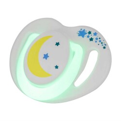 Mamajoo Kieferorthopädischer Nachtschnuller aus Silikon - Nacht und Tag / 0+ Monate - 2
