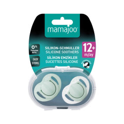 Mamajoo kieferorthopädische Design Schnuller Pudergrün mit Sterilisations- und Aufbewahrungsbox / 12+ Monate - 8