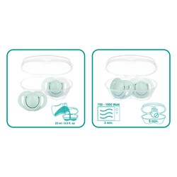 Mamajoo kieferorthopädische Design Schnuller Pudergrün mit Sterilisations- und Aufbewahrungsbox / 6+ Monate - Thumbnail
