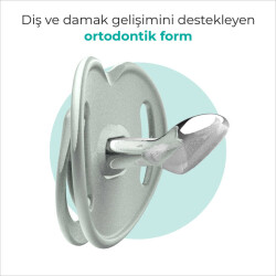 Mamajoo kieferorthopädische Design Schnuller Pudergrün mit Sterilisations- und Aufbewahrungsbox / 6+ Monate - 3