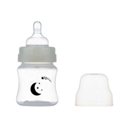 Mamajoo Nacht&Tag Babyflasche 160 ml & kieferorthopädische Design Schnuller Schwarz&Pearl mit Sterilisations- und Aufbewahrungsbox / Nacht&Tag 0+ Monate - 3