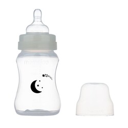 Mamajoo Nacht&Tag Babyflasche 270 ml & kieferorthopädische Design Schnuller Schwarz&Pearl mit Sterilisations- und Aufbewahrungsbox / Nacht&Tag 6+ Monate - Thumbnail