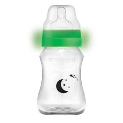 Mamajoo Nacht&Tag Babyflasche 270 ml & kieferorthopädische Design Schnuller Schwarz&Pearl mit Sterilisations- und Aufbewahrungsbox / Nacht&Tag 6+ Monate - 2