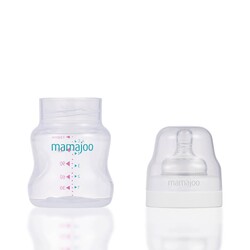 Mamajoo Silber Babyflasche 150 ml & 2 x Anti-Kolik Weicher Schnabel & Aufbewahrungsbox & 2 x Trink-Lernbecher / Babyflasche Griff - Thumbnail