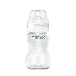 Mamajoo Silber Babyflasche 250 ml & 2 x Anti-Kolik Weicher Schnabel & Aufbewahrungsbox & 2 x Trink-Lernbecher / Babyflasche Griff - Thumbnail