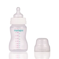 Mamajoo Silber Babyflasche 250 ml & Anti-Kolik-Flaschensauger mit Aufbewahrungsbox / 0+ Monate, klein, 2er-Pack - Thumbnail