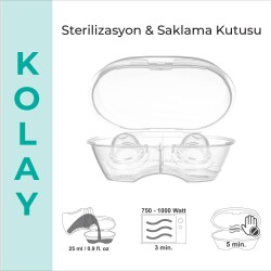 Mamajoo Göğüs Ucu Çıkartıcı, Sterilizasyon ve Saklama Kutulu, İkili Set - 6