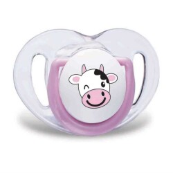 Mamajoo Ortodontik Damaklı Emzik, Pembe İnek, 6+ Ay, 2li Paket - 2