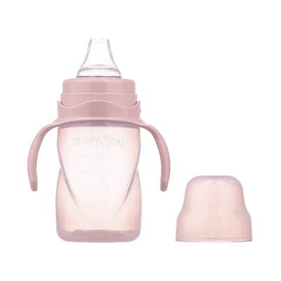 Mamajoo Silver Feeding Bottle 150ml & Non Spill Training Cup Powder Pink 270ml with Handle