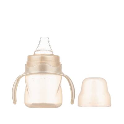 Mamajoo Silver Feeding Bottle 250ml & Non Spill Training Cup Pearl 160ml with Handle