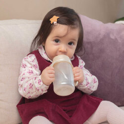 Mamajoo Silver Feeding Bottle 250ml & Non Spill Training Cup Pearl 160ml with Handle - 5