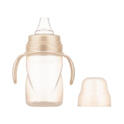 Mamajoo Silver Feeding Bottle 250ml & Non Spill Training Cup Pearl 270ml with Handle - Thumbnail