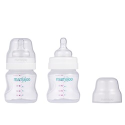 Mamajoo Silver Feeding Bottles 150ml Twin Pack - Thumbnail