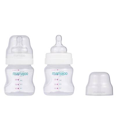 Mamajoo Silver Feeding Bottles 150ml Twin Pack