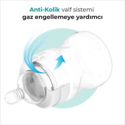 Anti-Colic Baby Bottle Set 150 Ml 0+ Months | Slow Flow, 2 Pack - 3
