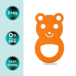 Mamajoo Soft & Fun Teether, Orange Teddy Bear - 2
