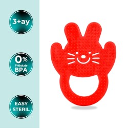 Mamajoo Soft & Fun Teether, Red Rabbit - 2