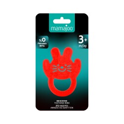 Mamajoo Soft & Fun Teether, Red Rabbit - 4