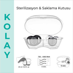 Mamajoo Ortodontik Damaklı Emzik, Antrasit Leopar, 0+ Ay, Emzik Saklama & Sterilizasyon Kutulu, İkili Set - 6