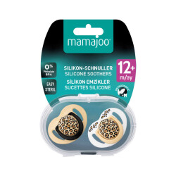 Mamajoo Ortodontik Damaklı Emzik, Bej Leopar, 12+ Ay, Emzik Saklama & Sterilizasyon Kutulu, İkili Set - 8