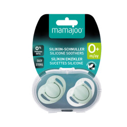 Mamajoo Ortodontik Damaklı Emzik, Powder Green, 0+ Ay, Emzik Saklama & Sterilizasyon Kutulu, İkili Set - 8