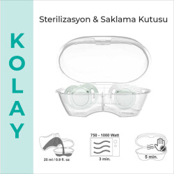 Mamajoo Ortodontik Damaklı Emzik, Powder Green, 6+ Ay, Emzik Saklama & Sterilizasyon Kutulu, İkili Set - 6
