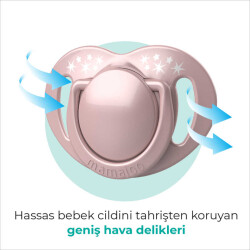 Mamajoo Ortodontik Damaklı Emzik, Powder Pink, 0+ Ay, Emzik Saklama & Sterilizasyon Kutulu, İkili Set - 5