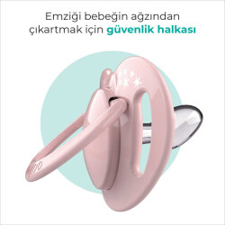 Mamajoo Ortodontik Damaklı Emzik, Powder Pink, 6+ Ay, Emzik Saklama & Sterilizasyon Kutulu, İkili Set - 3