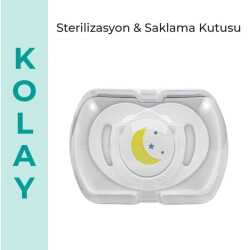 Mamajoo Ortodontik Damaklı Emzik, Gece & Gündüz, 0+ Ay, Emzik Saklama Kutusu, 1 Adet - 6