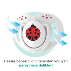 Mamajoo Ortodontik Damaklı Emzik, Uğur Böceği, 0+ Ay, Emzik Saklama Kutusu, 1 Adet - 4