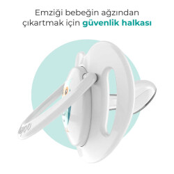 Mamajoo Ortodontik Damaklı Emzik, Beyaz Baykuş, 6+ Ay, Emzik Saklama Kutusu, 1 Adet - 3