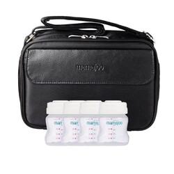  - Mamajoo Thermal Tasche & 4 x Aufbewahrungsbehälter für Muttermilch und Nahrung 150 ml