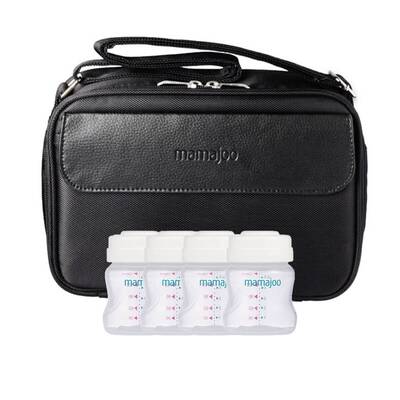 Mamajoo Thermal Tasche & 4 x Aufbewahrungsbehälter für Muttermilch und Nahrung 150 ml