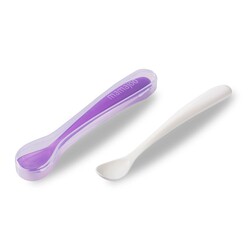  - Mamajoo Twin Feeding Spoons Purple & Storage Box