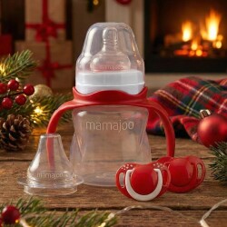 Mamajoo Yılbaşı Özel Koleksiyonu, Alıştırma Biberonu 160 ml & Ortodontik Emzik 12 Ay+ - Mamajoo