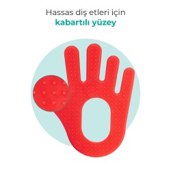 Mamajoo Yumuşak & Eğlenceli Diş Kaşıyıcı, Kolay Kavrama & Hassas Diş Etlerine Özel, Kırmızı El , 1 Adet - 3