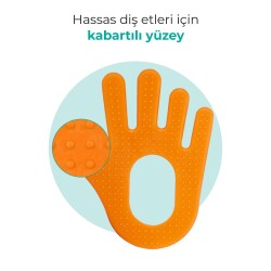 Mamajoo Yumuşak & Eğlenceli Diş Kaşıyıcı, Kolay Kavrama & Hassas Diş Etlerine Özel, Turuncu El , 1 Adet - 3