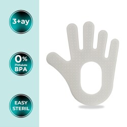 Mamajoo Yumuşak & Eğlenceli Diş Kaşıyıcı, Kolay Kavrama & Hassas Diş Etlerine Özel, Beyaz El , 1 Adet - 2