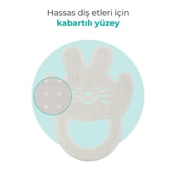 Mamajoo Yumuşak & Eğlenceli Diş Kaşıyıcı, Kolay Kavrama & Hassas Diş Etlerine Özel, Beyaz Tavşan , 1 Adet - 3