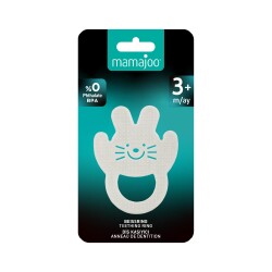 Mamajoo Yumuşak & Eğlenceli Diş Kaşıyıcı, Kolay Kavrama & Hassas Diş Etlerine Özel, Beyaz Tavşan , 1 Adet - 4