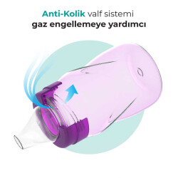 Mamajoo Yumuşak Uçlu Damlatmaz Eğitici Bardak 270ml /Mor - 9